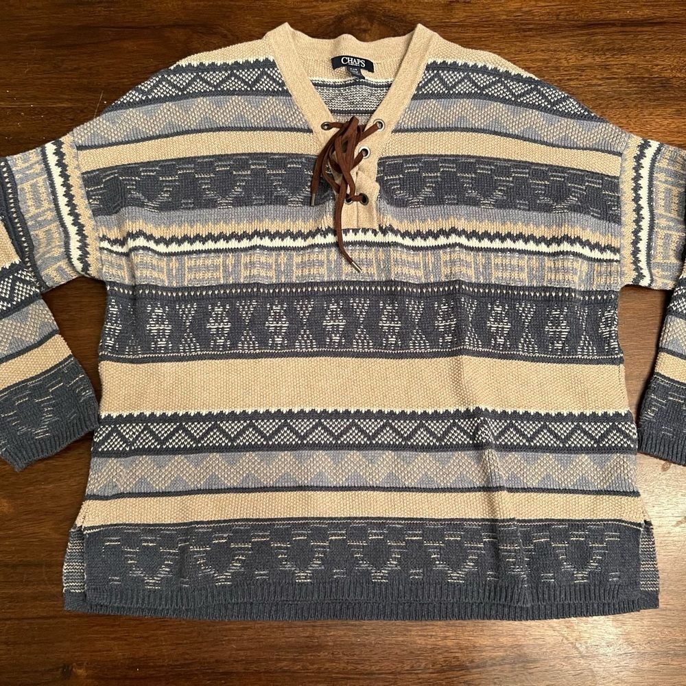Chaps petite large Aztec top
